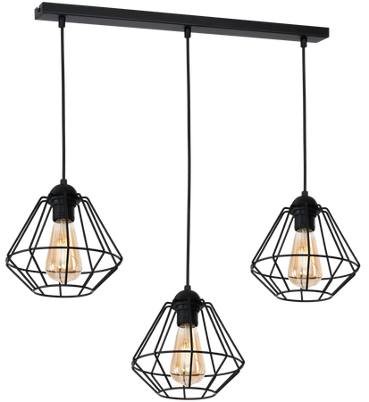 Milagro - Lampa wisząca COLIN BLACK 3xE27