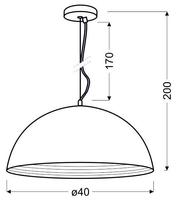 DORADA LAMPA WISZĄCA 40 1X60W E27 CHROM
