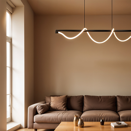 Lampa wisząca Serpente DDXZ004 55W czarna  - wężyk gładki