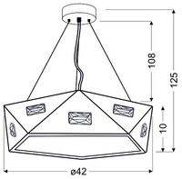 Candellux - Nemezis Lampa Wisząca Pięciokatny 42 3X40W G9  Z Żarówką Biały