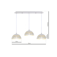Milagro - Lampa wisząca LISA WHITE 3xE27