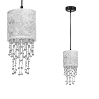 Milagro - Lampa wisząca ALMERIA SILVER/BLACK 1xE27