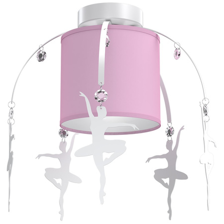 Milagro - Lampa sufitowa BALETNICA PINK 1xE27