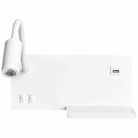 Lampa nocna z półką Shelf Led 4W+5W+2W lewa Biały