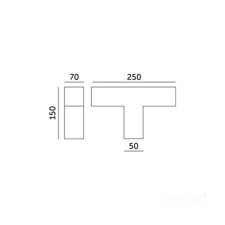 Łącznik T do LED KOLINE K2 czarny Kobi Pro