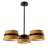 Demy lampa sufitowa czarny 3x40W E14 abażur żółty