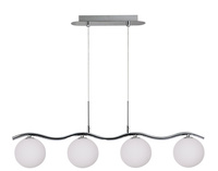 Candellux - Ramon Lampa Wisząca Chromowy 4X40W G9 Klosz Biały