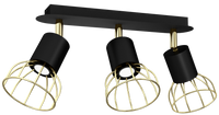 Milagro - Lampa sufitowa DANTE Black/Gold 3x mini GU10