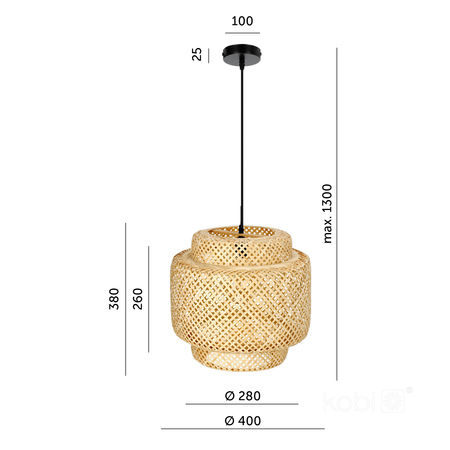 Lampa wisząca BOHO BONN 1xE27 Kobi Design