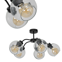 Milagro - Lampa sufitowa SOFIA CLEAR 5xE27