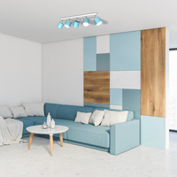 Milagro - Lampa sufitowa DIXIE BLUE/WHITE 5xGX53