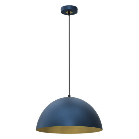 Milagro - Lampa wisząca BETA NAVY BLUE/GOLD 1xE27 35cm