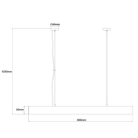Lampa wisząca Cali M biała Tuya LED CCT