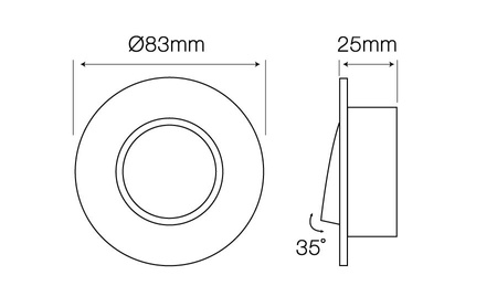 LED line® Oprawa sufitowa okrągła ruchoma czarna szcz.