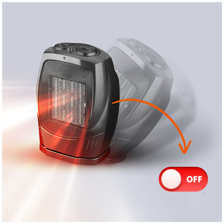 Termowentylator ceramiczny RIN 1500W czarny Kobi Windstar