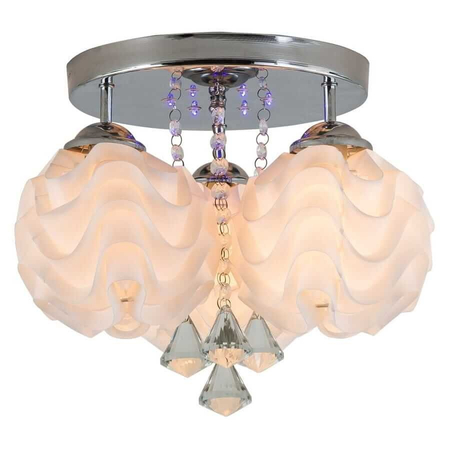 Ozdobny plafon Sada srebrny 3xE14 plus LED