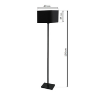 Milagro - Lampa stojąca NAPOLI BLACK/GOLD 1xE27
