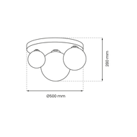 Milagro - Lampa sufitowa REFLEX 2xE14 + 1xE27