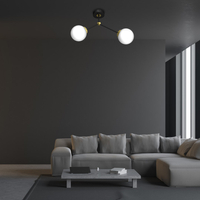 Milagro - Lampa sufitowa JOY BLACK / GOLD 2xE14