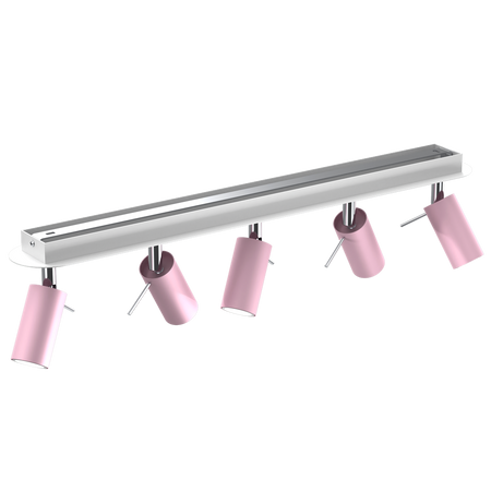 Milagro - Lampa sufitowa PRESTON PINK/WHITE 5x mini GU10