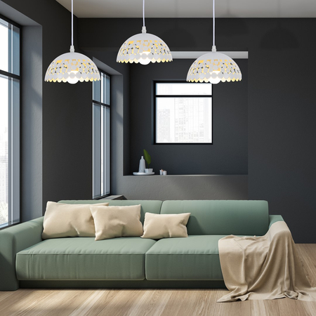 Milagro - Lampa wisząca LISA WHITE 3xE27