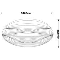Lampa Plafon Sufitowy Moluna 40cm Bały LED 23W Barwa Neutralna 4000K