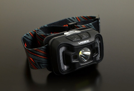 Latarka czołowa LED 5W + COB IP65 czujnik ruchu