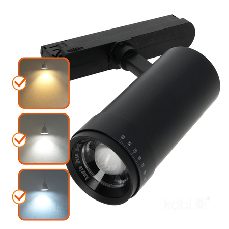 Reflektor szynowy LED NEXTRACK VISION 20W 3CCT 30-60° czarny Kobi Pro