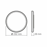 Plafon LED oprawa sufitowa biała okrągła 18W 4000K 1800lm VL-DL3R-184W