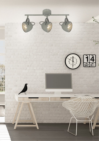 PENT LAMPA SUFITOWA LISTWA 3X50W GU10  BETONOWY SZARY