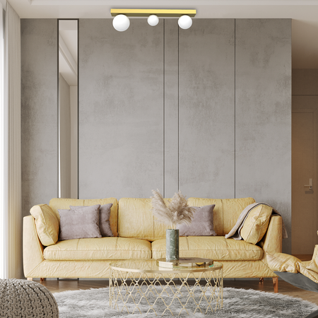 Milagro - Lampa sufitowa BIBIONE GOLD 3xG9