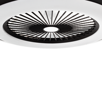 Milagro - Plafoniera LED ZONDA BLACK 48W z wentylatorem