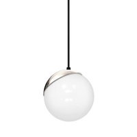 Milagro - Lampa wisząca SFERA BLACK/CHROME 3xE14