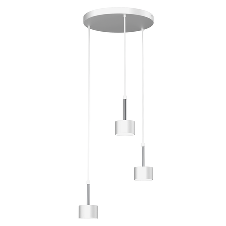 Milagro - Lampa wisząca ARENA WHITE/SILVER 3xGX53