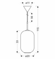 CRESTO lampa wiszaca biały+złoty 1x40W E27 klosz biały