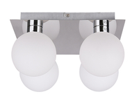Oden lampa sufitowa chromowy 4x40w g9 klosz biały