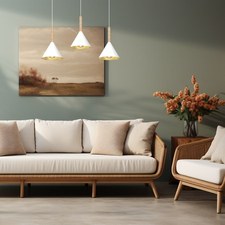 Milagro - Lampa wisząca PERU WHITE 3xE27