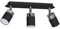 Milagro - Lampa sufitowa JOKER BLACK/CHROME 3xGU10