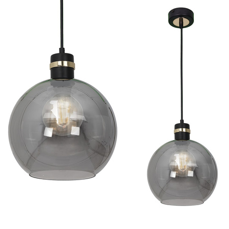 Milagro - Lampa wisząca OMEGA BLACK/GOLD 1xE27