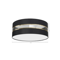 Milagro - Lampa Sufitowa ULTIMO BLACK 2xE27 Ø40cm