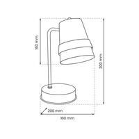 Milagro - Lampa stołowa VENEZIA BLACK 1xE27