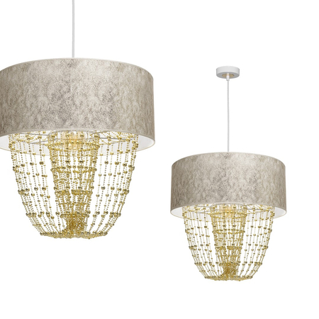 Milagro - Lampa wisząca ALMERIA WHITE/GOLD 1xE27