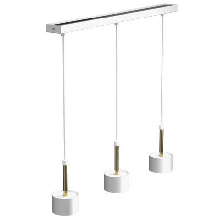 Milagro - Lampa wisząca ARENA WHITE/GOLD 3xGX53