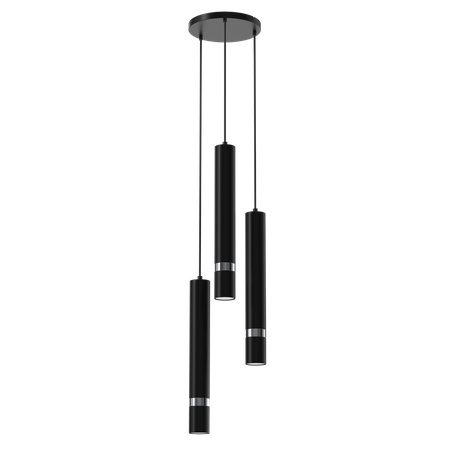Milagro - Lampa wisząca JOKER BLACK/CHROME 3xGU10