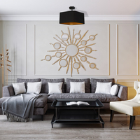 Milagro - Lampa podsufitowa NAPOLI BLACK/GOLD 1xE27