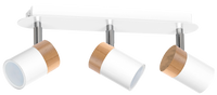 Milagro - Lampa sufitowa JOKER WHITE/WOOD 3xGU10