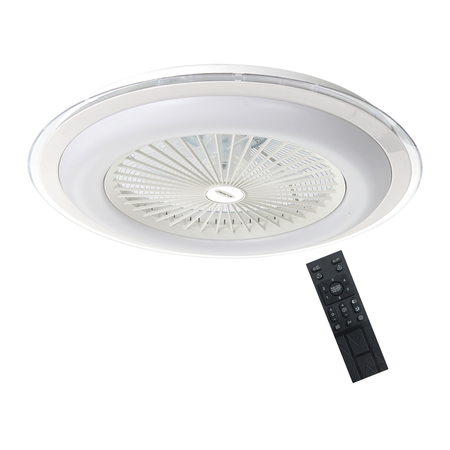 Milagro - Plafoniera LED ZONDA WHITE 48W z wentylatorem