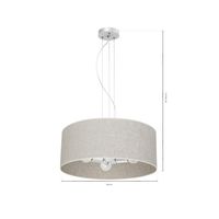 Milagro - Lampa sufitowa LINO BIEL / LEN 3xE27