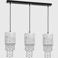 Milagro - Lampa wisząca ALMERIA SILVER/BLACK 3xE27