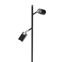 Milagro - Lampa podłogowa JOKER BLACK/CHROME 2xGU10